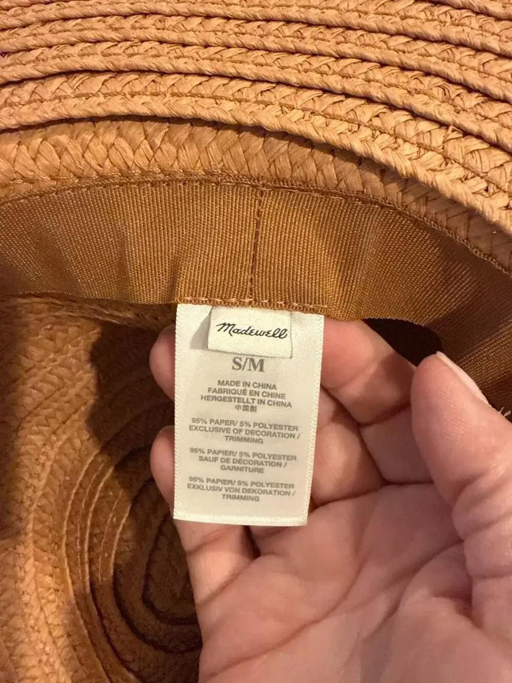 Madewell Packable Braided Straw Hat with Ribbon Band